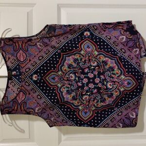 Patterned polyester tank, size L